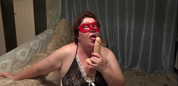  Chubby slut wants a threesome and using dildo and her lover cock